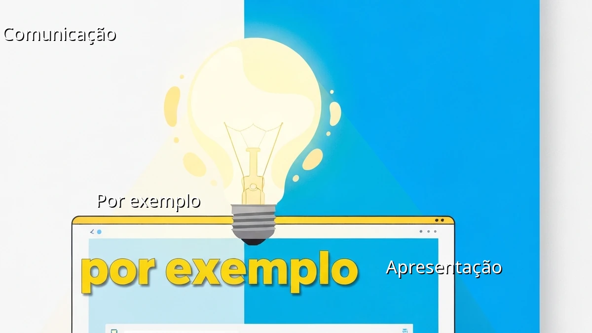 Como usar 'por exemplo' em apresentações